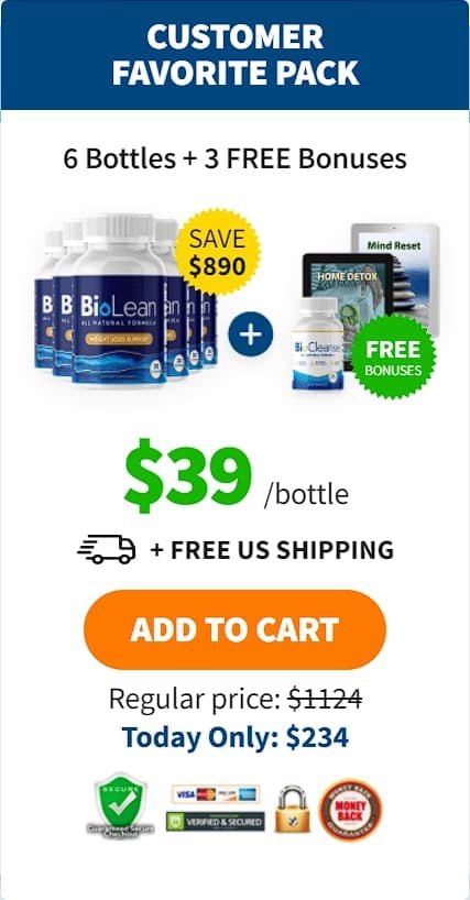 order six bottle biolean